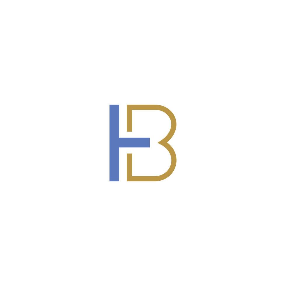 första brev bh logotyp eller hb logotyp vektor design mallar