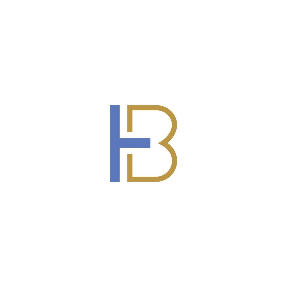 Initiale Brief bh Logo oder hb Logo Vektor Design Vorlagen