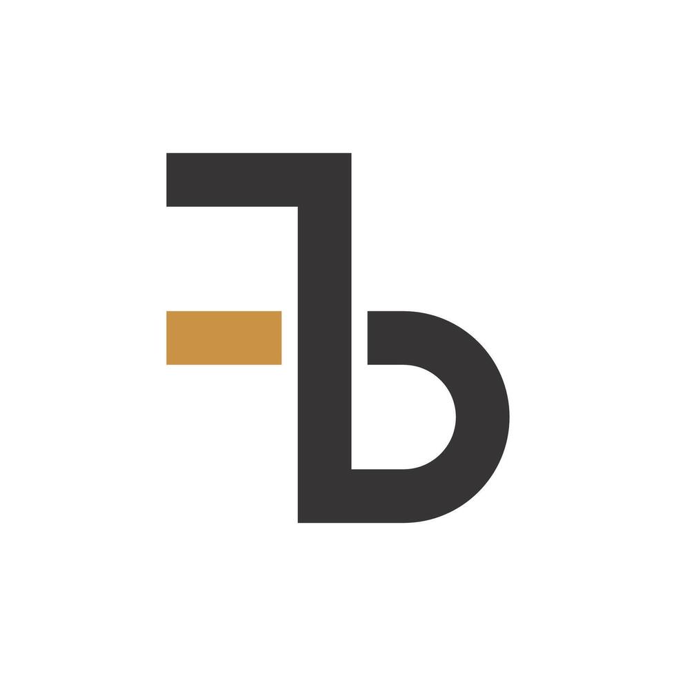 första brev bf logotyp eller fb logotyp vektor design mall