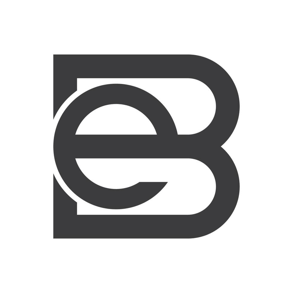 första brev eb logotyp eller vara logotyp vektor design mall