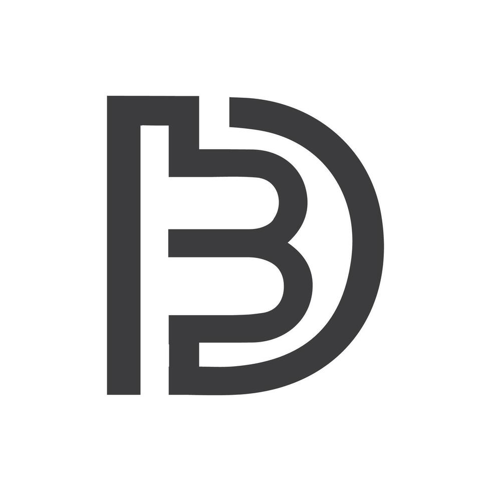 Initiale Brief bd Logo oder db Logo Vektor Design Vorlage