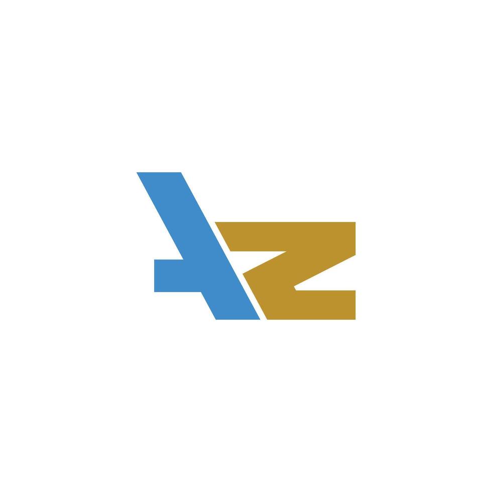 första brev az eller za logotyp design mall vektor