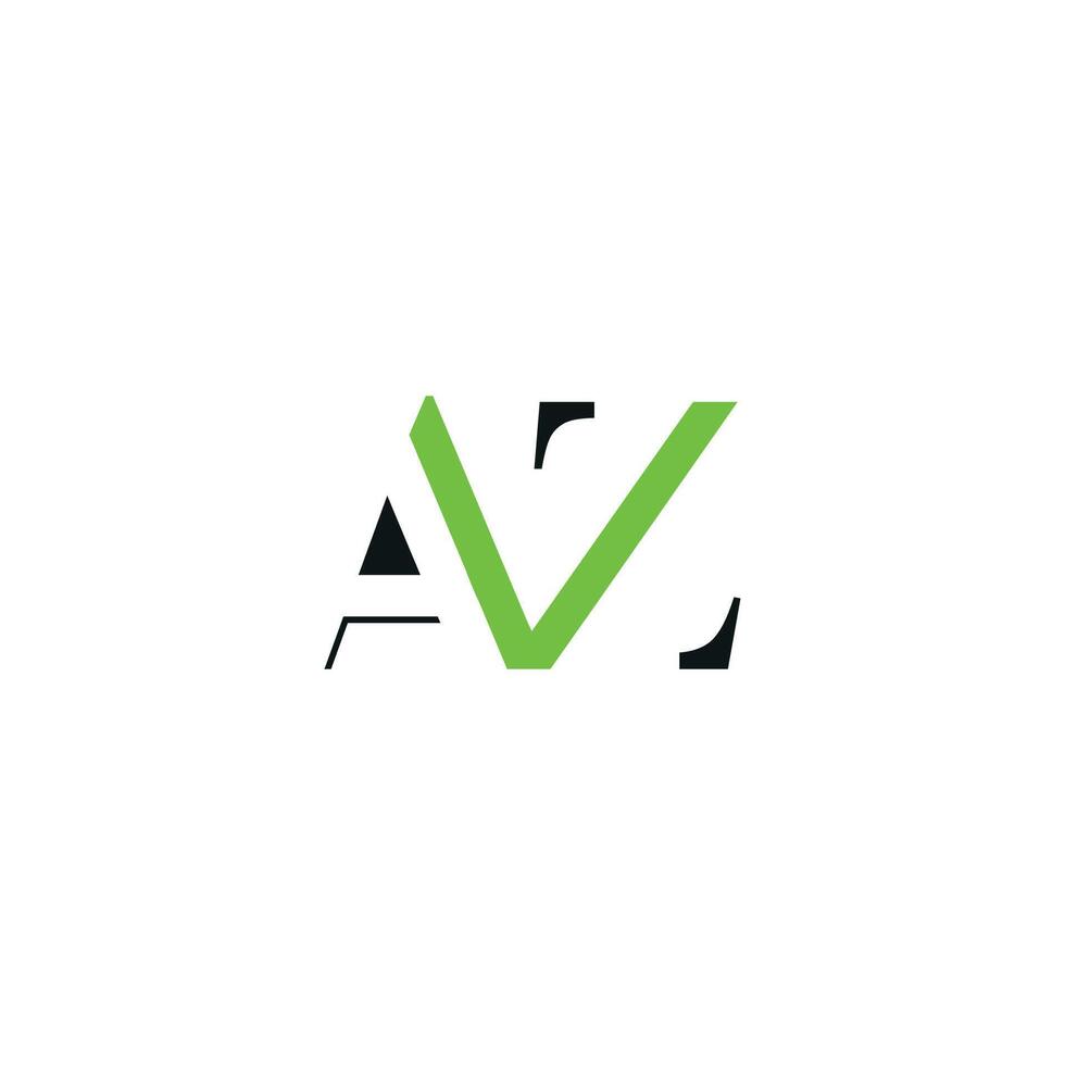 Initiale Brief az oder za Logo Design Vorlage vektor