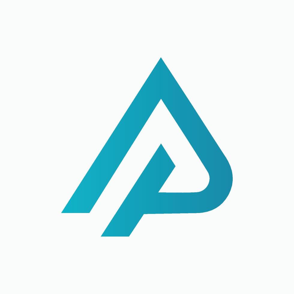 brev ap logotyp design mall vektor