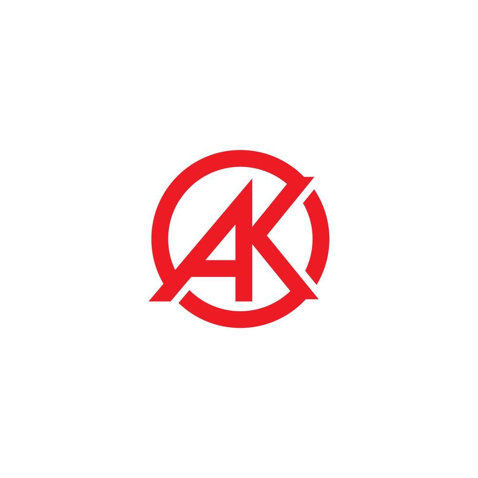 Initiale Brief ak Logo oder ka Logo Vektor Design Vorlage