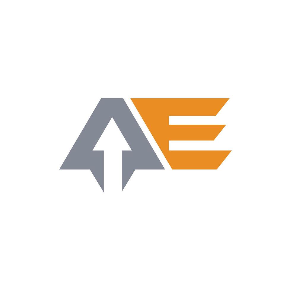 första brev ae eller ea logotyp design mall vektor