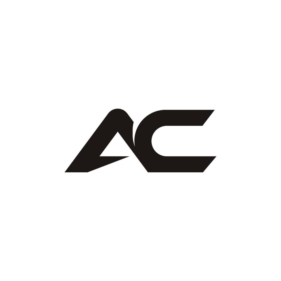 första brev ac eller ca logotyp vektor design mall