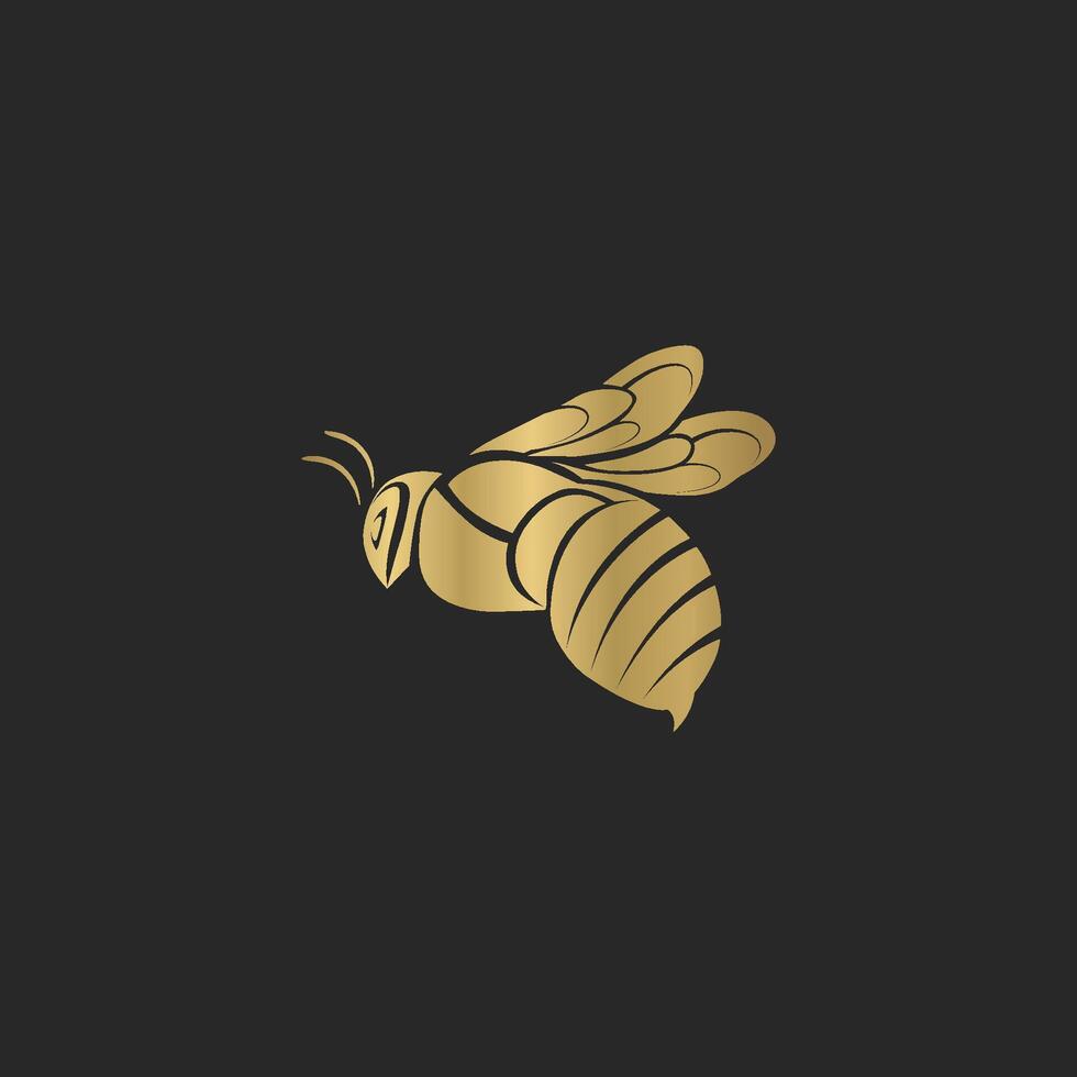 Honig Biene Logo Insekt Design Vorlage vektor