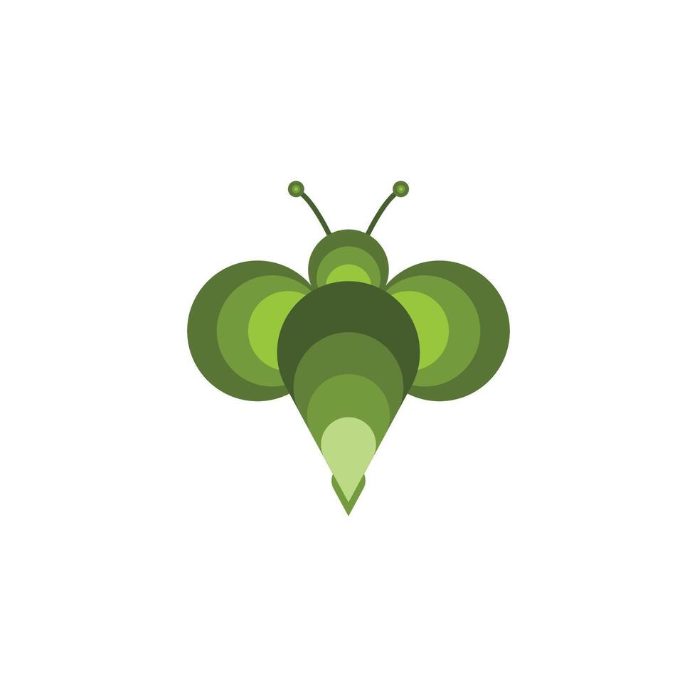 honung bi logotyp insekt design mall vektor