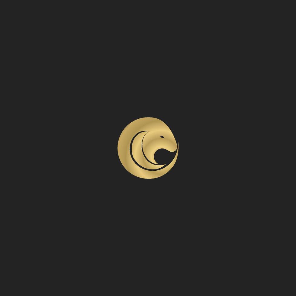 Tier RAM groß Horn Logo Design vektor
