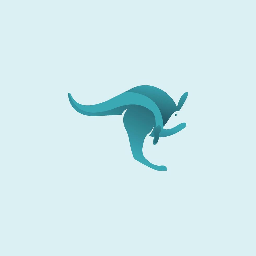 känguru logotyp formgivningsmall vektor