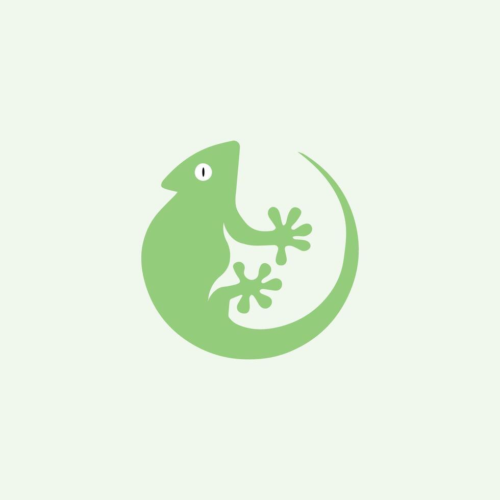 gecko ödla logotyp vektor design mall