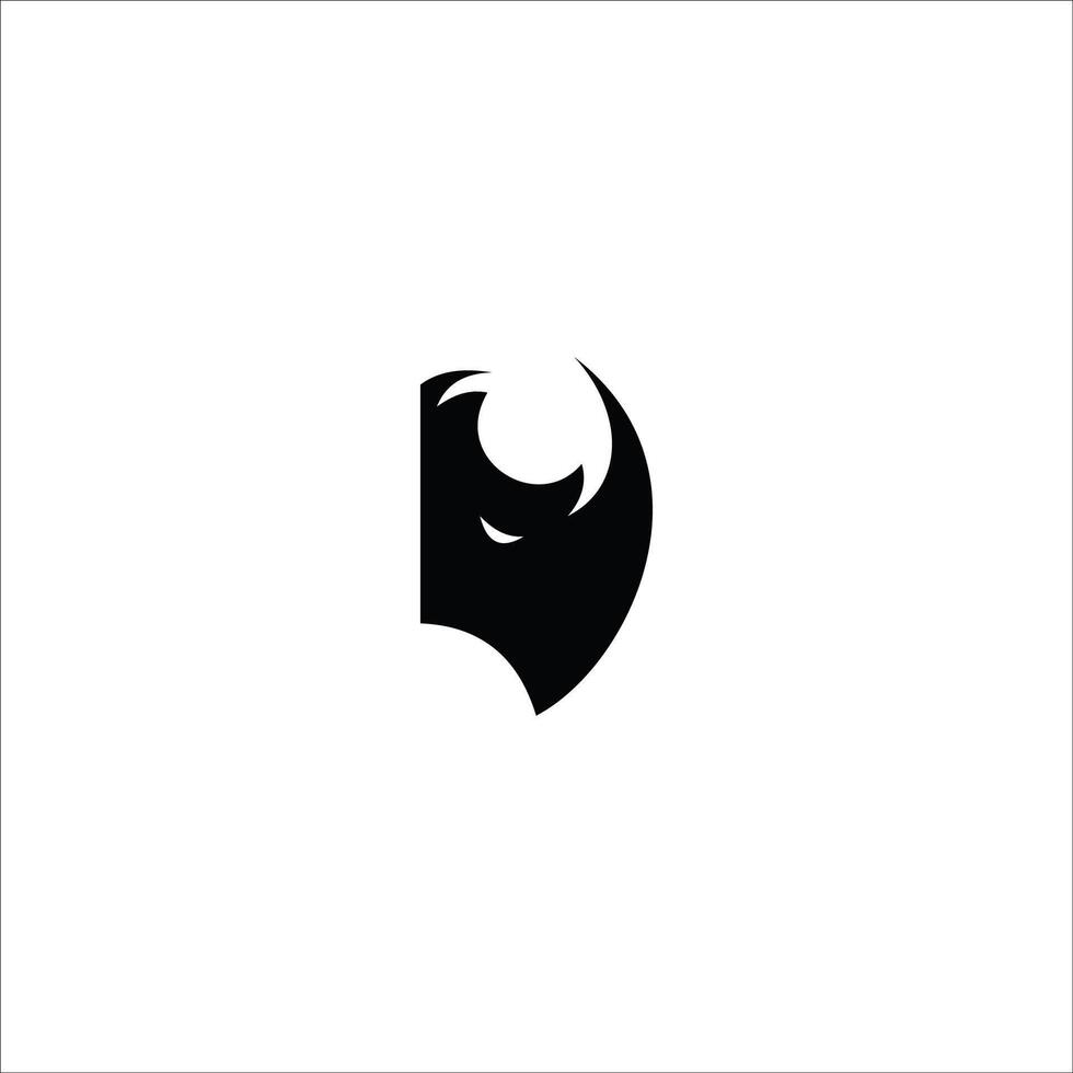 djur- noshörning logotyp design mall vektor