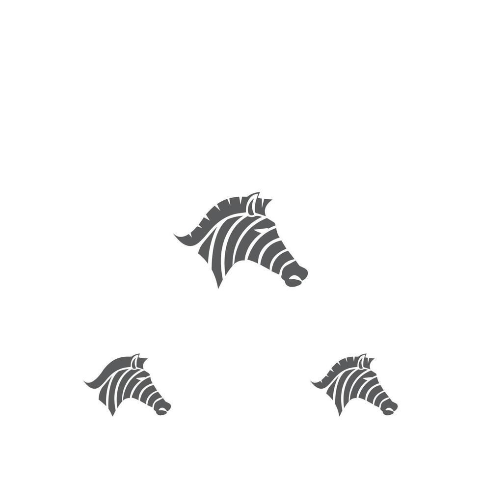 Zebra Logo Design Inspiration. Zebra Logo auf Weiß Hintergrund vektor