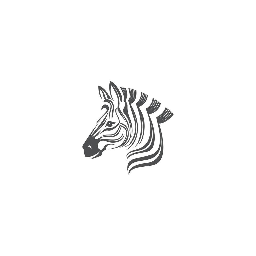 Zebra Logo Design Inspiration. Zebra Logo auf Weiß Hintergrund vektor