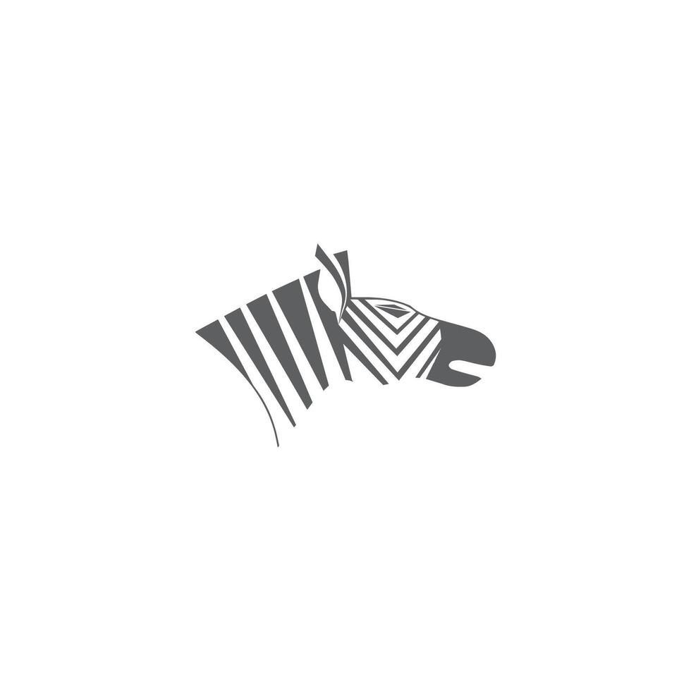 Zebra Logo Design Inspiration. Zebra Logo auf Weiß Hintergrund vektor