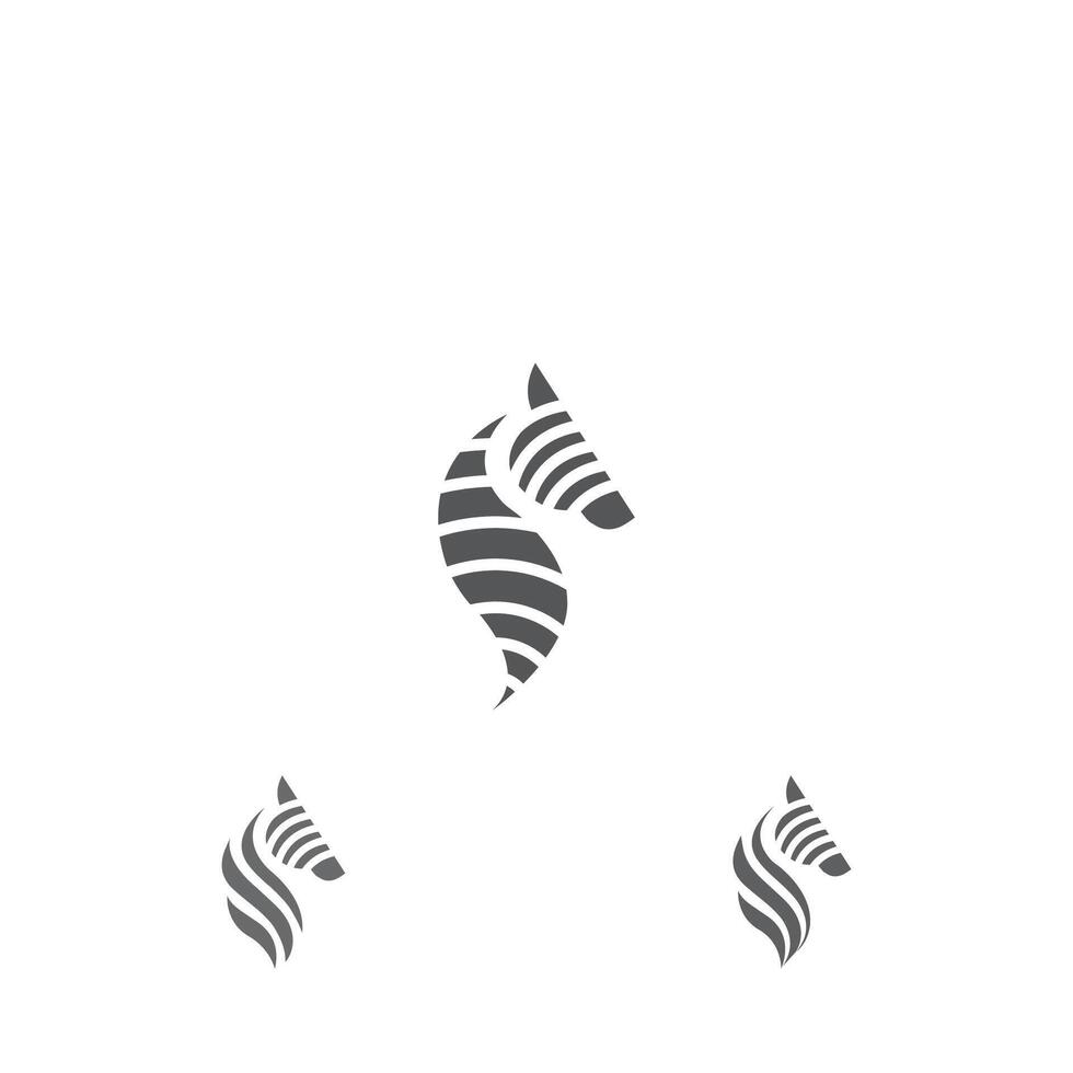 Zebra Logo Design Inspiration. Zebra Logo auf Weiß Hintergrund vektor