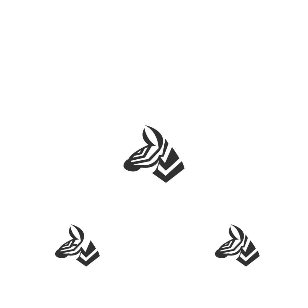 zebra logotyp design inspiration. zebra logotyp på vit bakgrund vektor