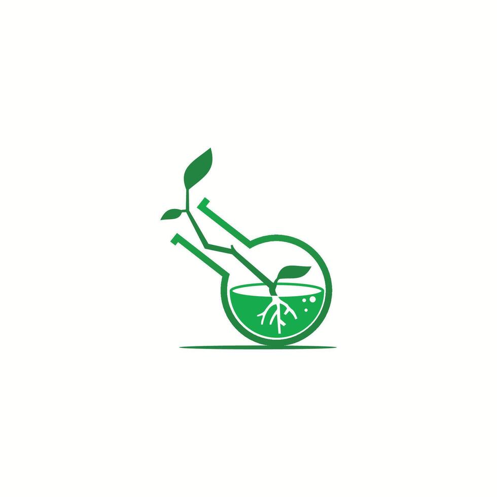 Runde Pflanze Logo Design Vorlage vektor