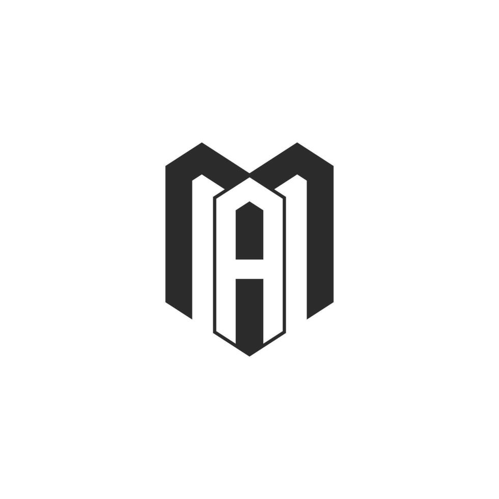 Bin, Ma, ein und m abstrakt Initiale Monogramm Brief Alphabet Logo Design vektor