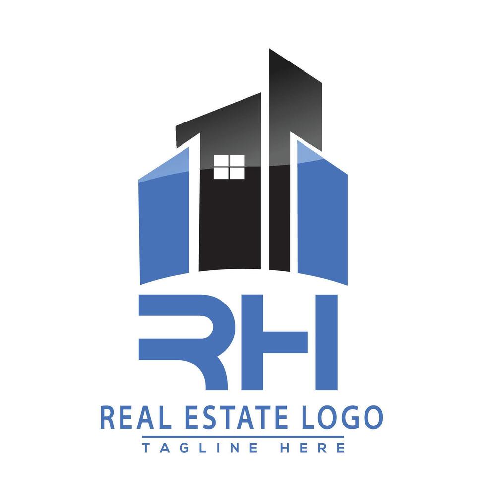 rh echt Nachlass Logo Design Haus Logo Lager Vektor. vektor