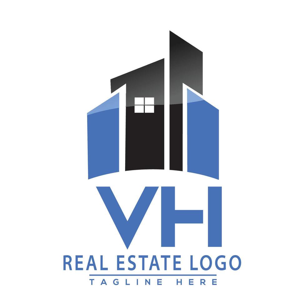 vh echt Nachlass Logo Design Haus Logo Lager Vektor. vektor