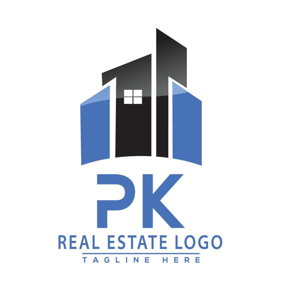 pk echt Nachlass Logo Design Haus Logo Lager Vektor. vektor