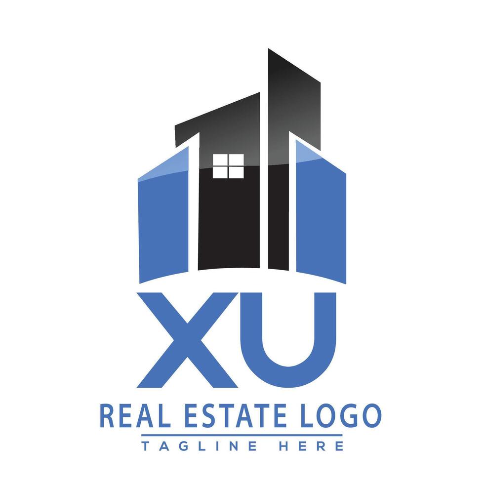 xu echt Nachlass Logo Design Haus Logo Lager Vektor. vektor