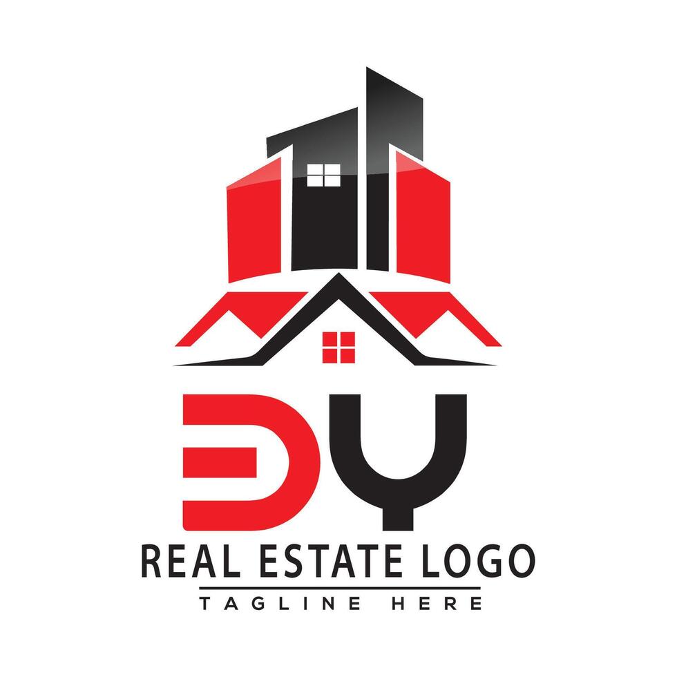 durch echt Nachlass Logo rot Farbe Design Haus Logo Lager Vektor. vektor