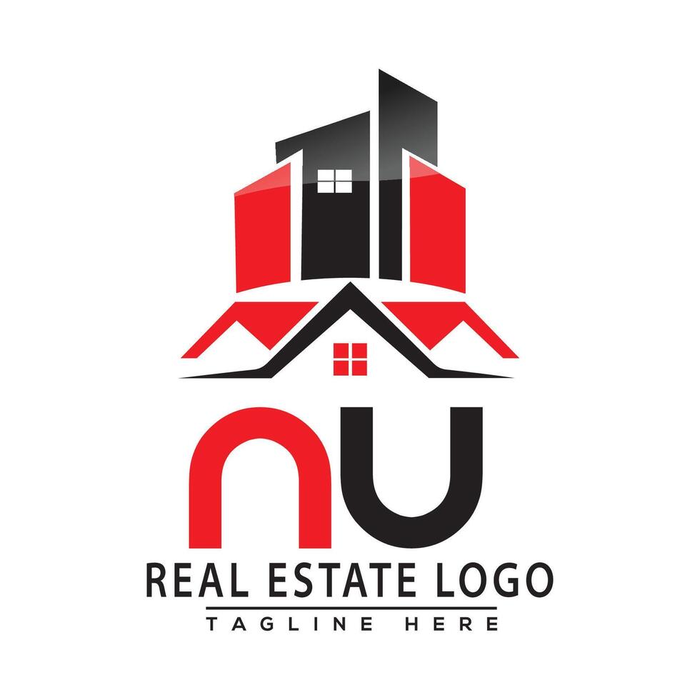 nu echt Nachlass Logo rot Farbe Design Haus Logo Lager Vektor. vektor