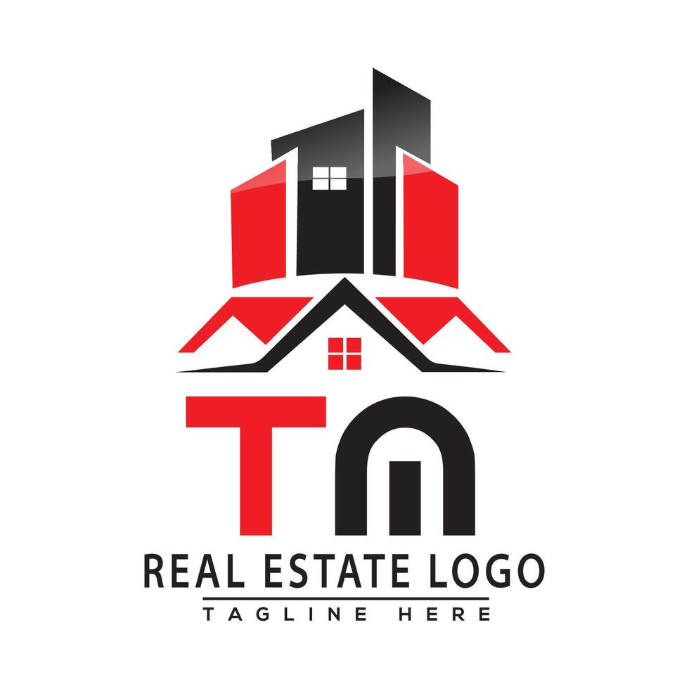 tm echt Nachlass Logo rot Farbe Design Haus Logo Lager Vektor. vektor