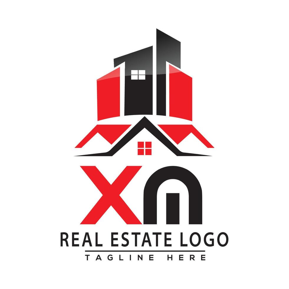 xm echt Nachlass Logo rot Farbe Design Haus Logo Lager Vektor. vektor