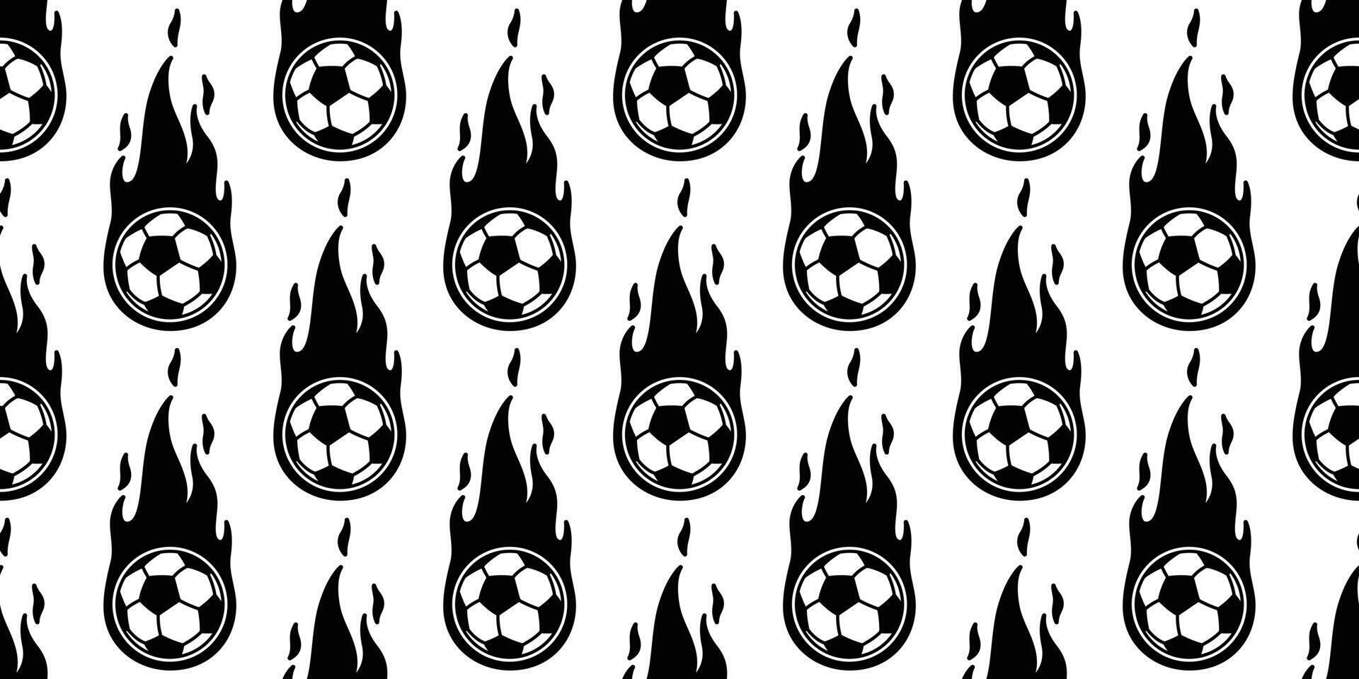 boll fotboll fotboll brand sömlös mönster vektor sport tecknad serie scarf isolerat upprepa tapet bricka bakgrund illustration klotter design