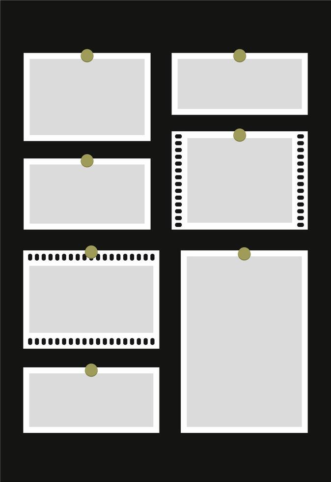 bilder eller foton ram collage. serier sida rutnät layout abstrakt Foto ramar och digital Foto vägg mall vektor