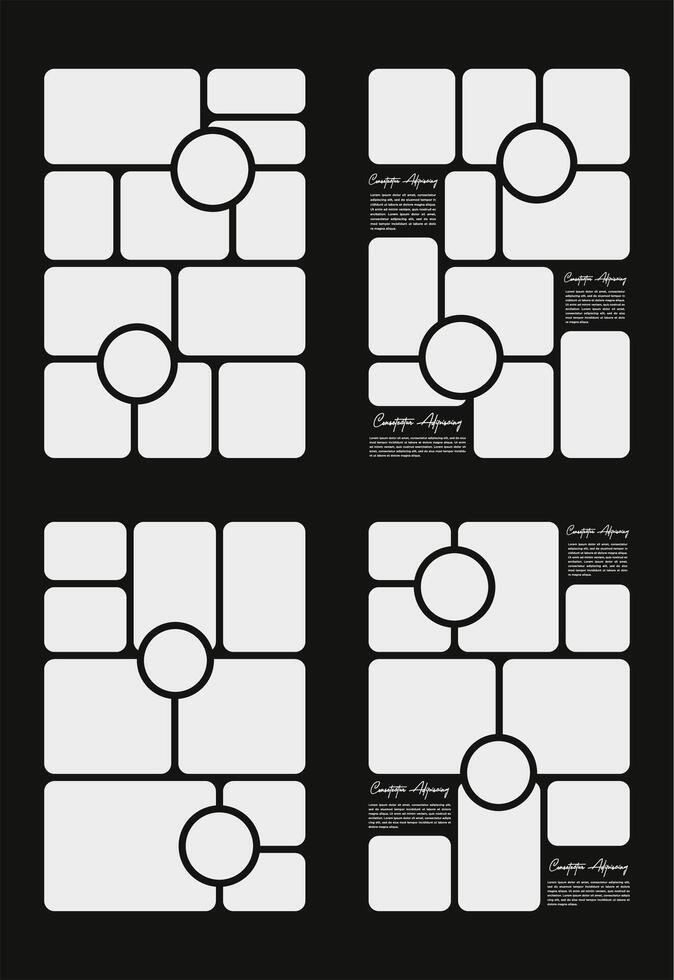 Bilder oder Fotos Rahmen Collage und Digital Foto Mauer Vorlage vektor