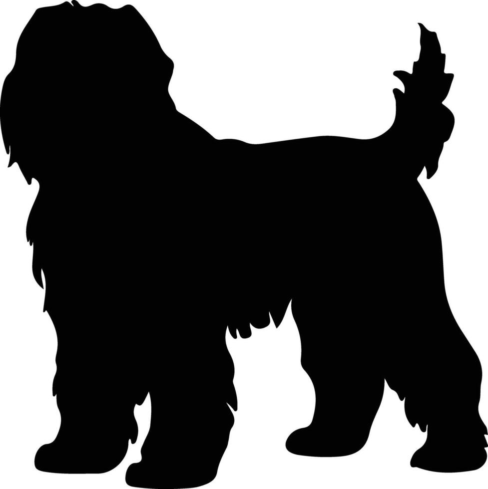 schwarz Russisch Terrier schwarz Silhouette vektor