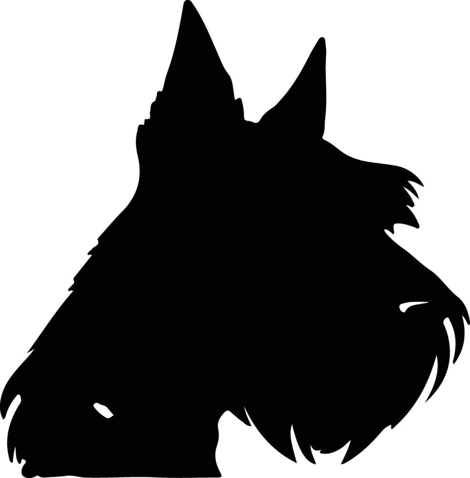 schottisch Terrier Silhouette Porträt vektor