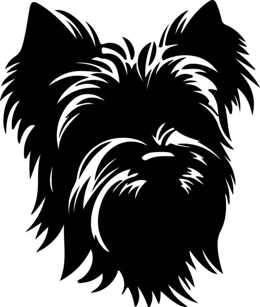 affenpinscher schwarz Silhouette vektor