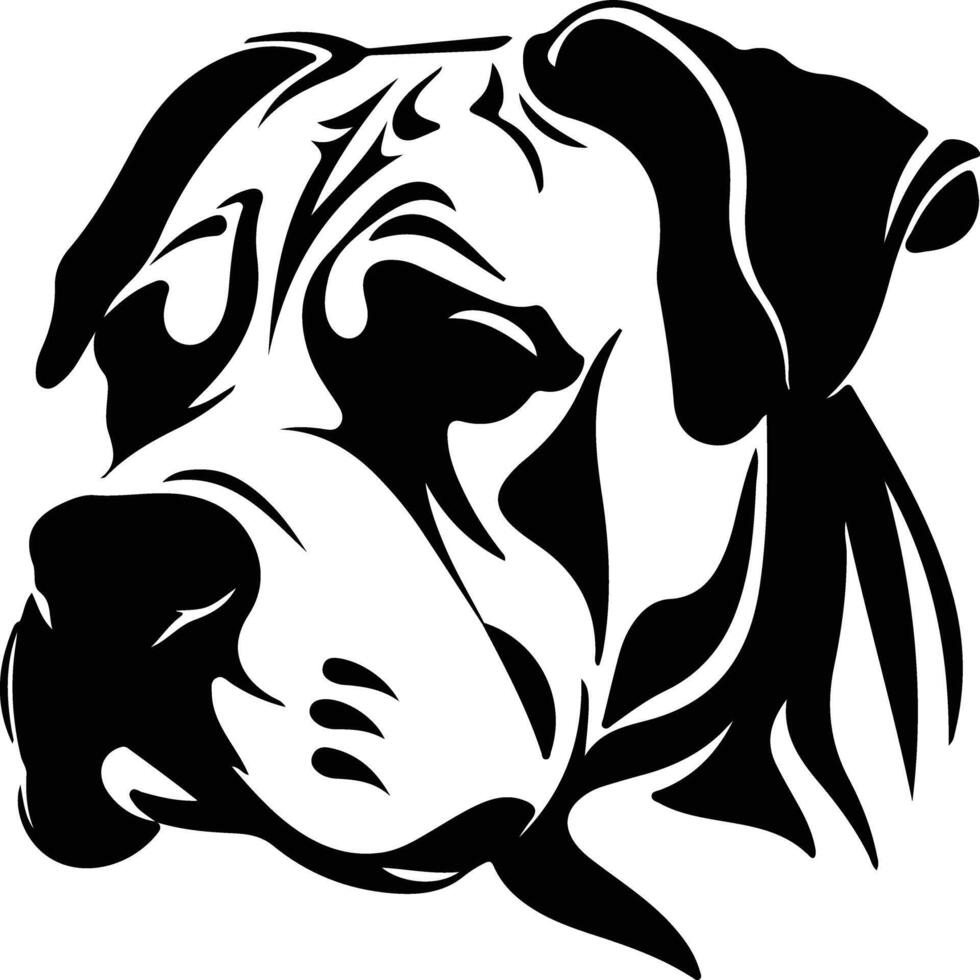 amerikanisch Bulldogge schwarz Silhouette vektor