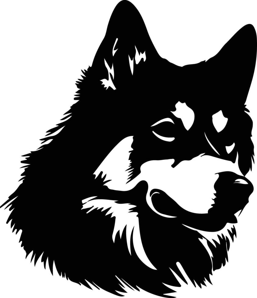 Alaska malamute schwarz Silhouette vektor