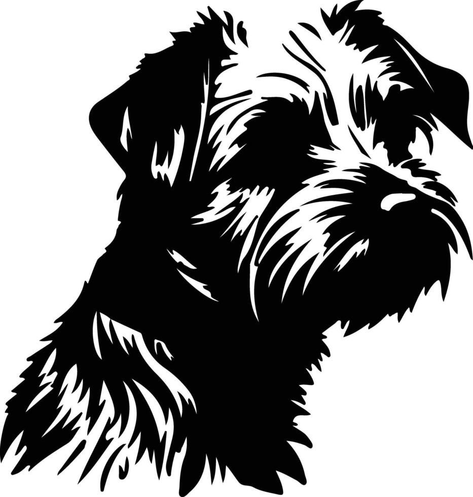 Norfolk Terrier schwarz Silhouette vektor