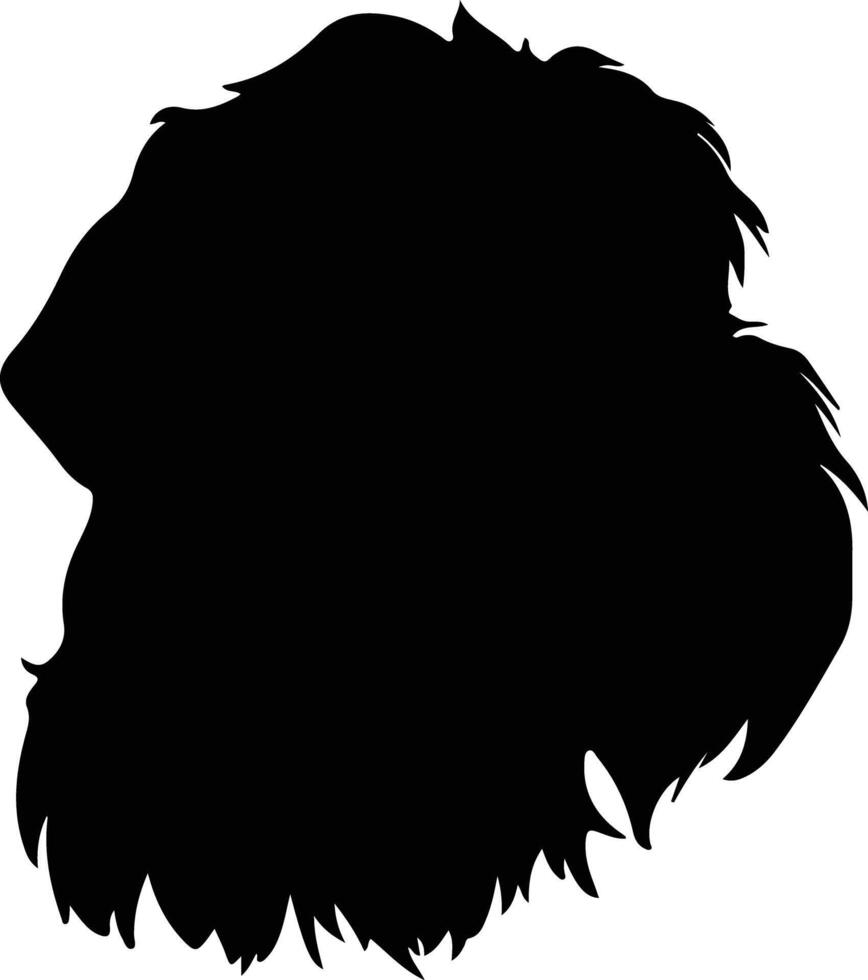 schwarz Russisch Terrier Silhouette Porträt vektor