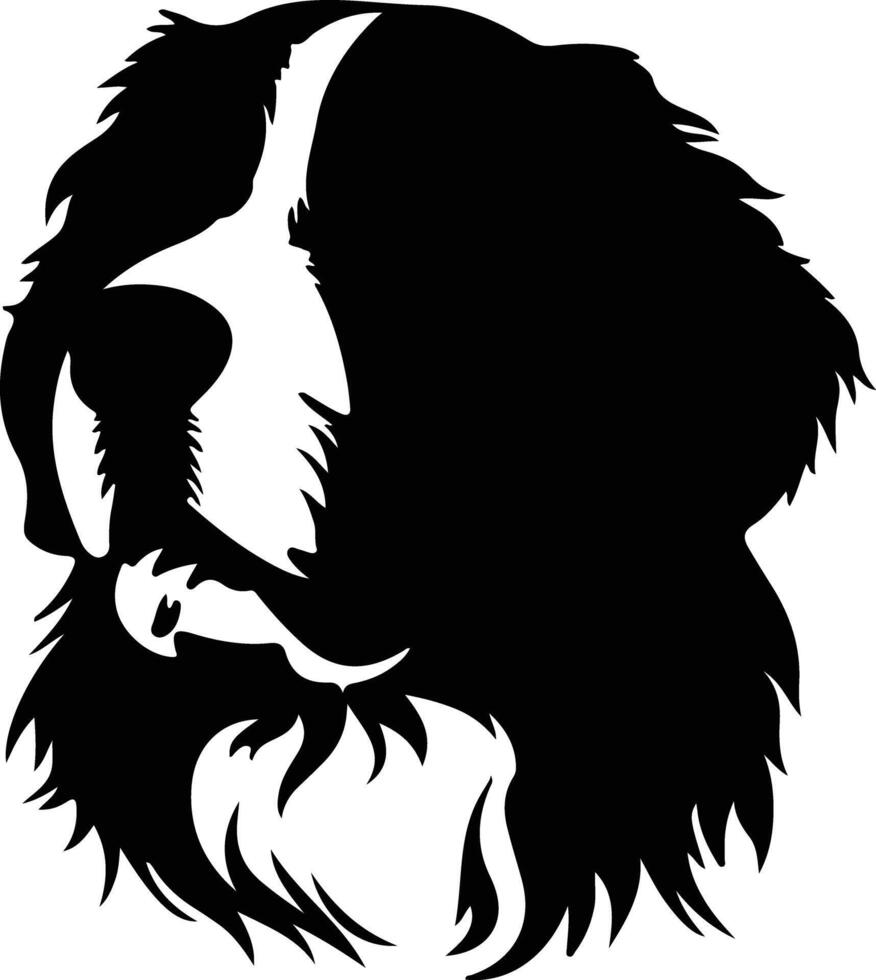 Berner Berg Hund Silhouette Porträt vektor