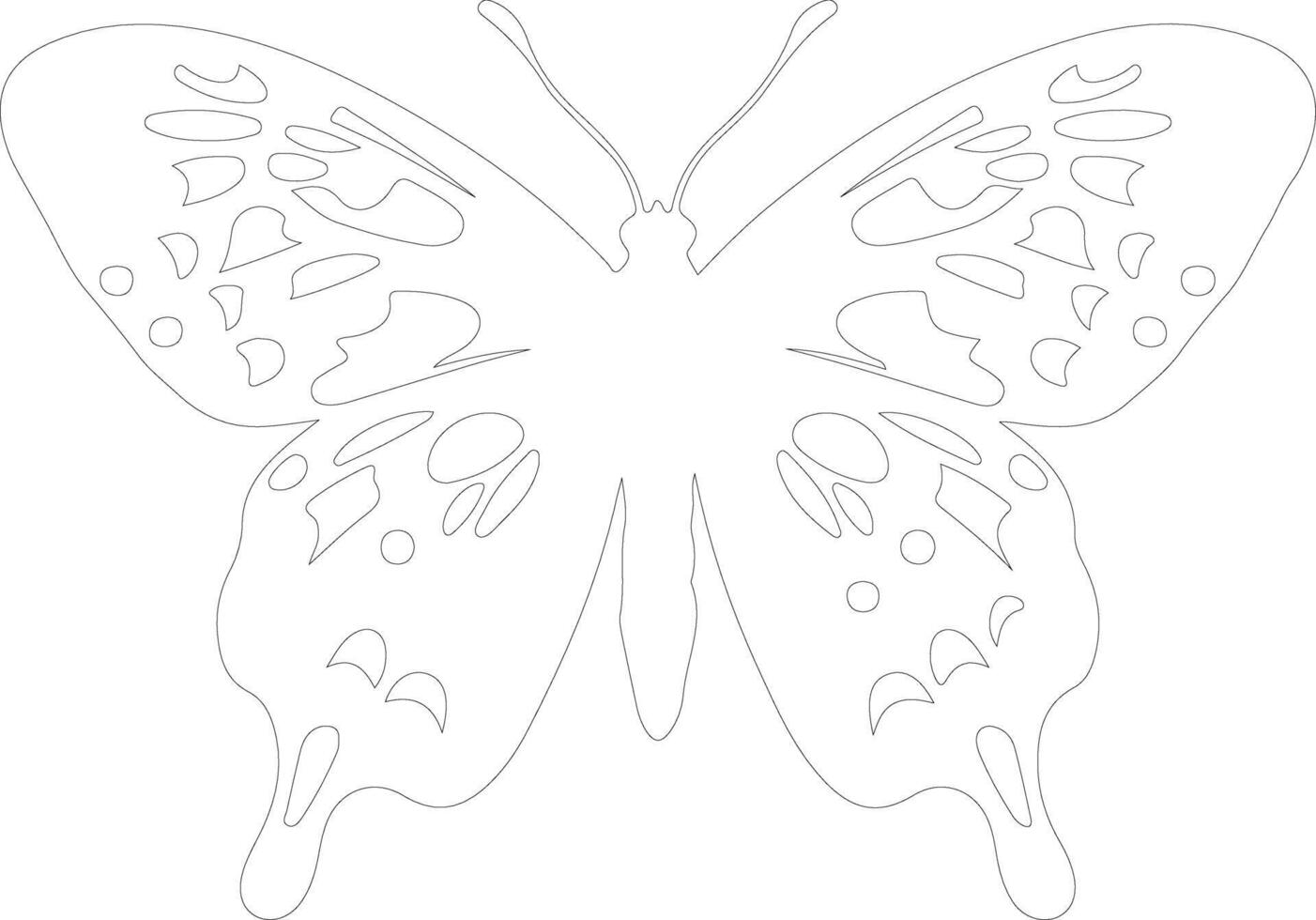 Oregon Silberfleck Schmetterling Gliederung Silhouette vektor