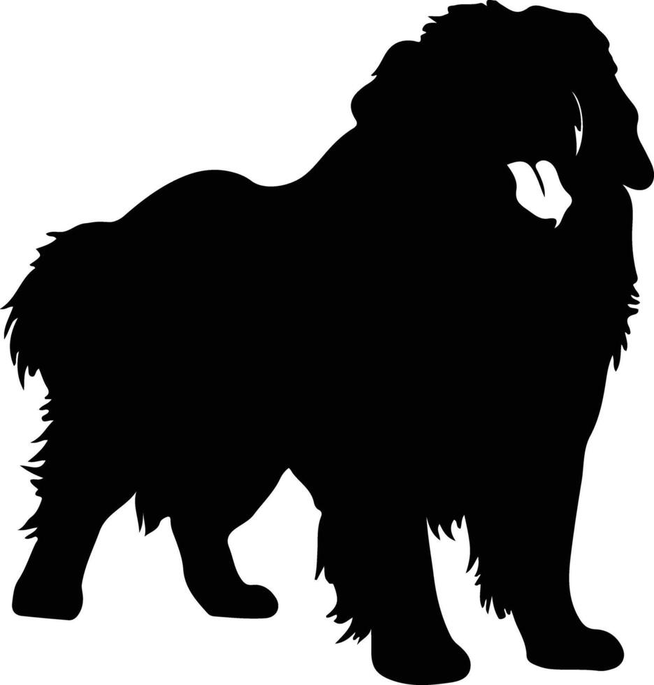 tibetan mastiff svart silhuett vektor