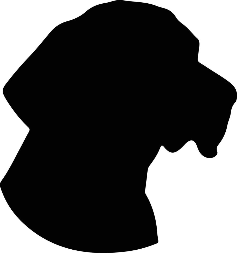 Rotknochen Coonhound Silhouette Porträt vektor
