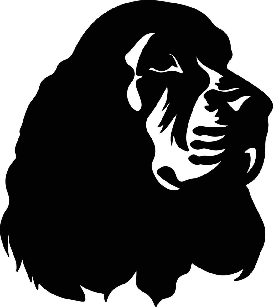 amerikanisch Cocker Spaniel schwarz Silhouette vektor