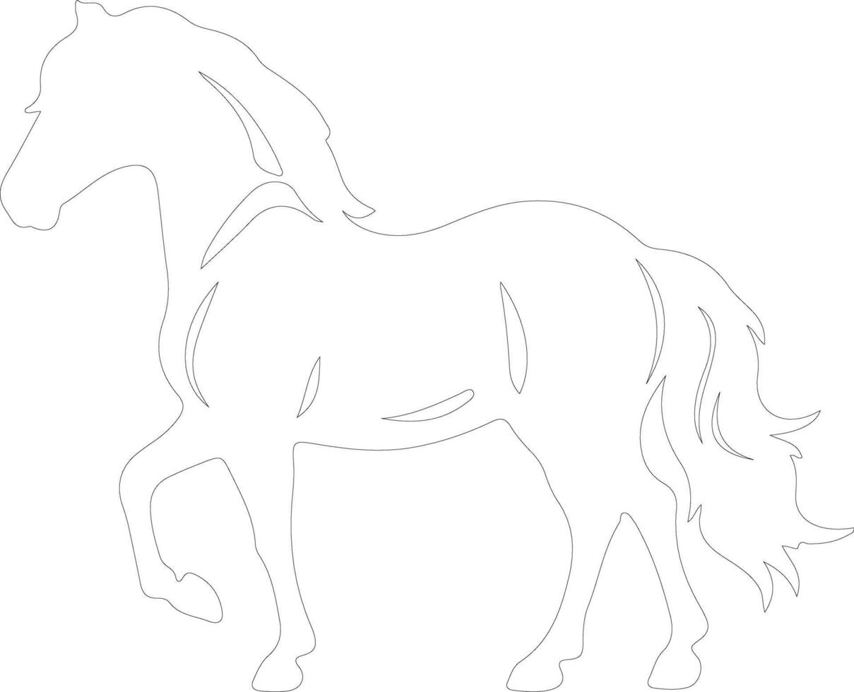 häst översikt silhuett vektor
