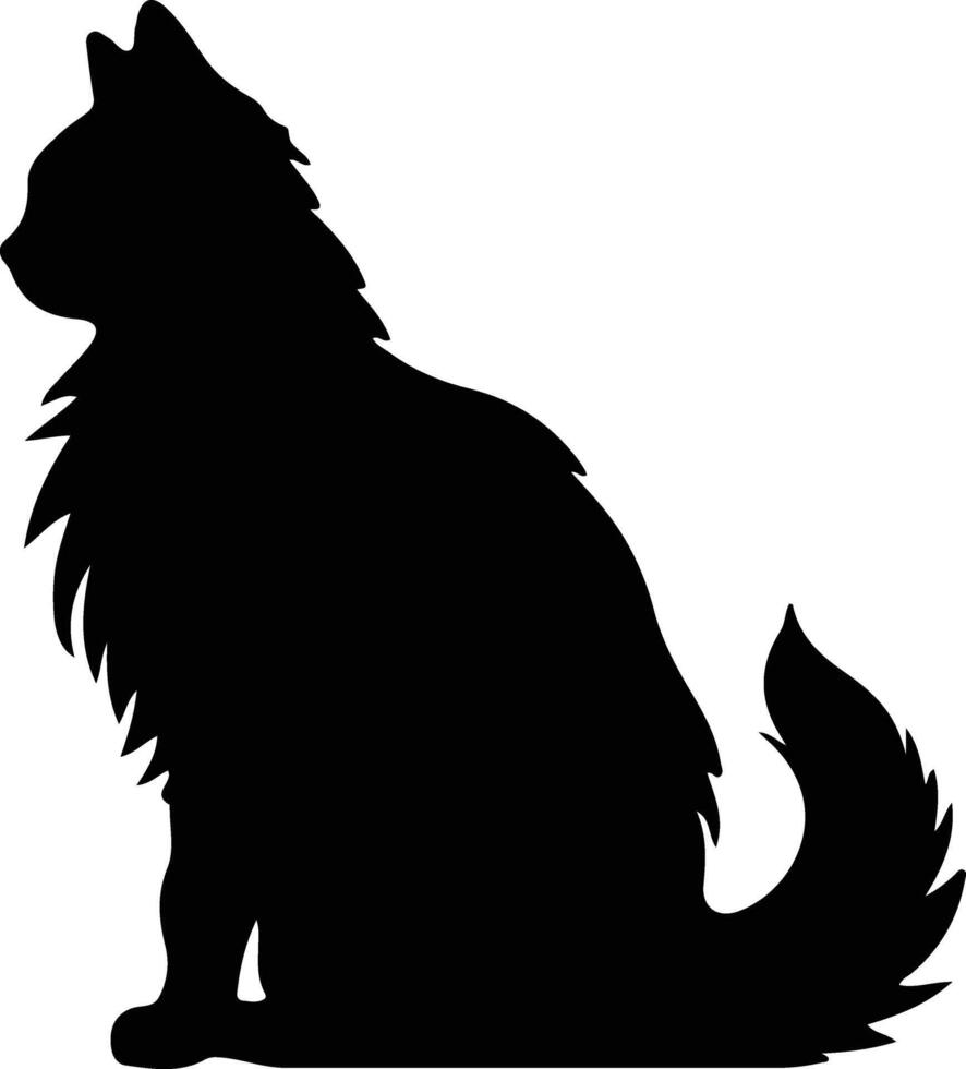 somali Katze schwarz Silhouette vektor