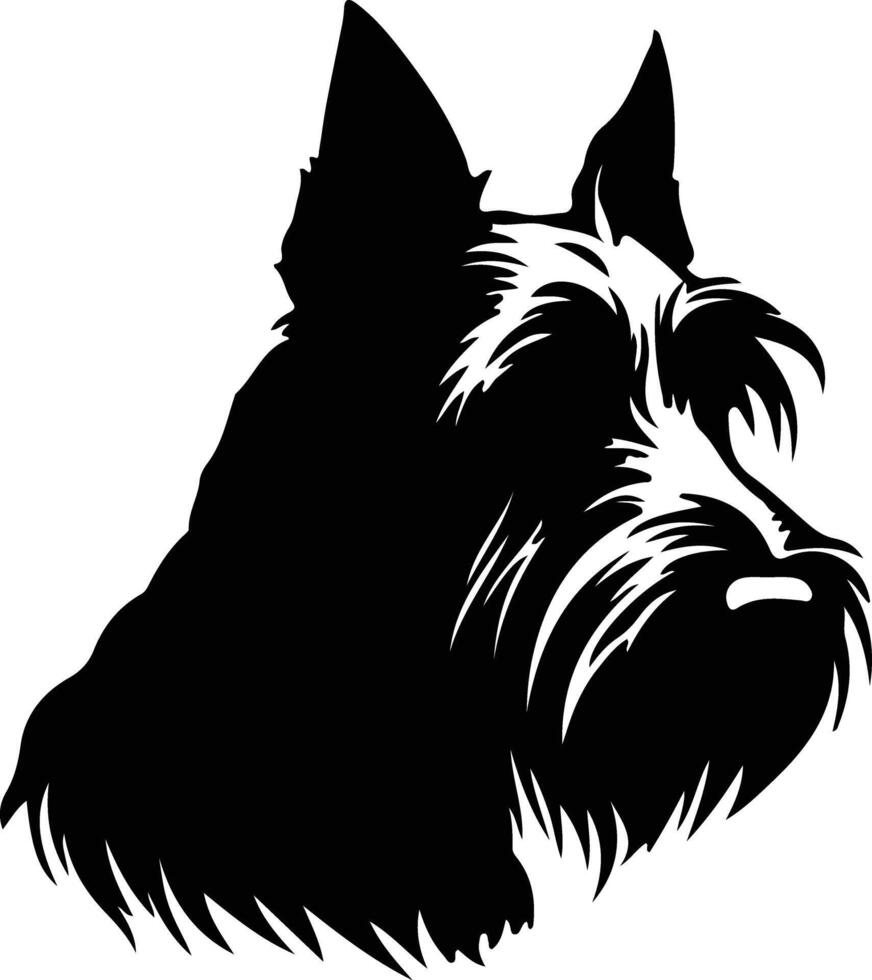 schottisch Terrier Silhouette Porträt vektor